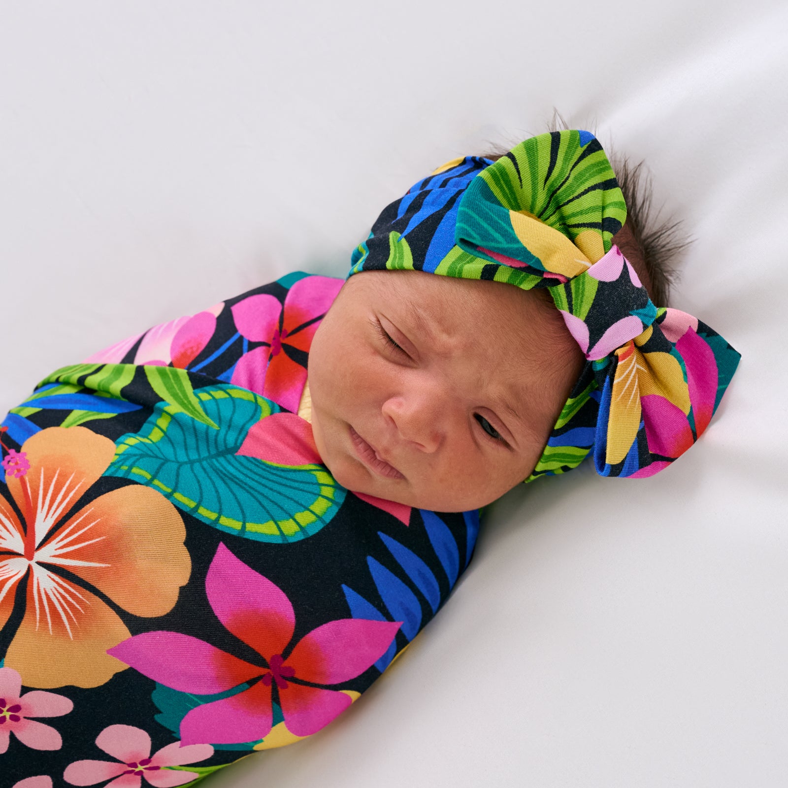  Jungle Blooms Swaddle & Luxe Bow Headband Set、mySite、layawaytickets