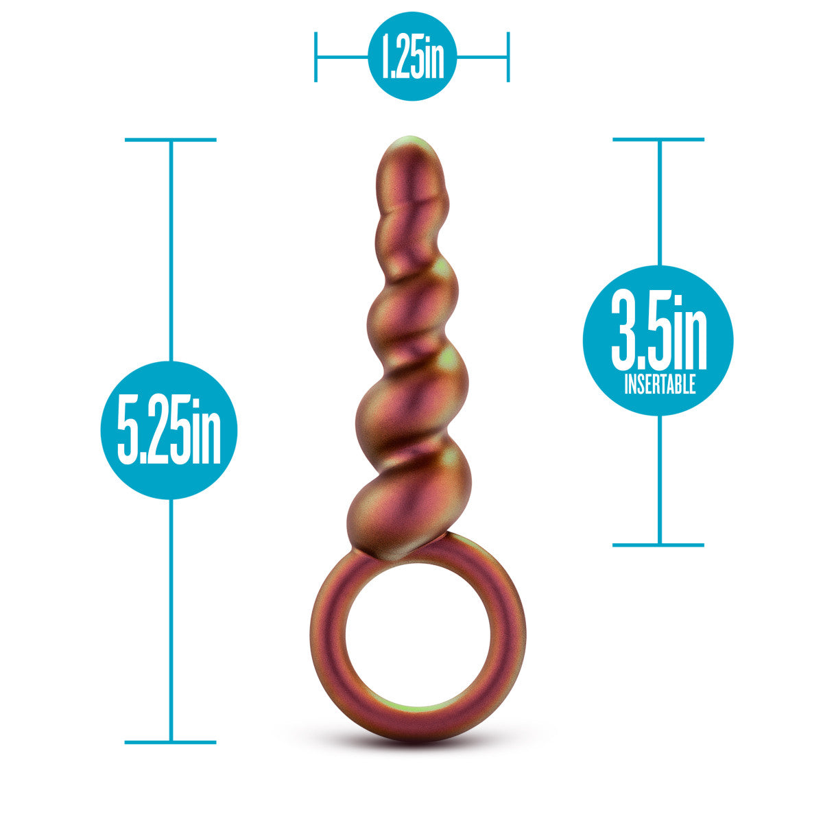 Anal Adventures Matrix By Blush® | Spiral Loop Copper 5.25-Inch Anal Plug、mySite、bottomscart
