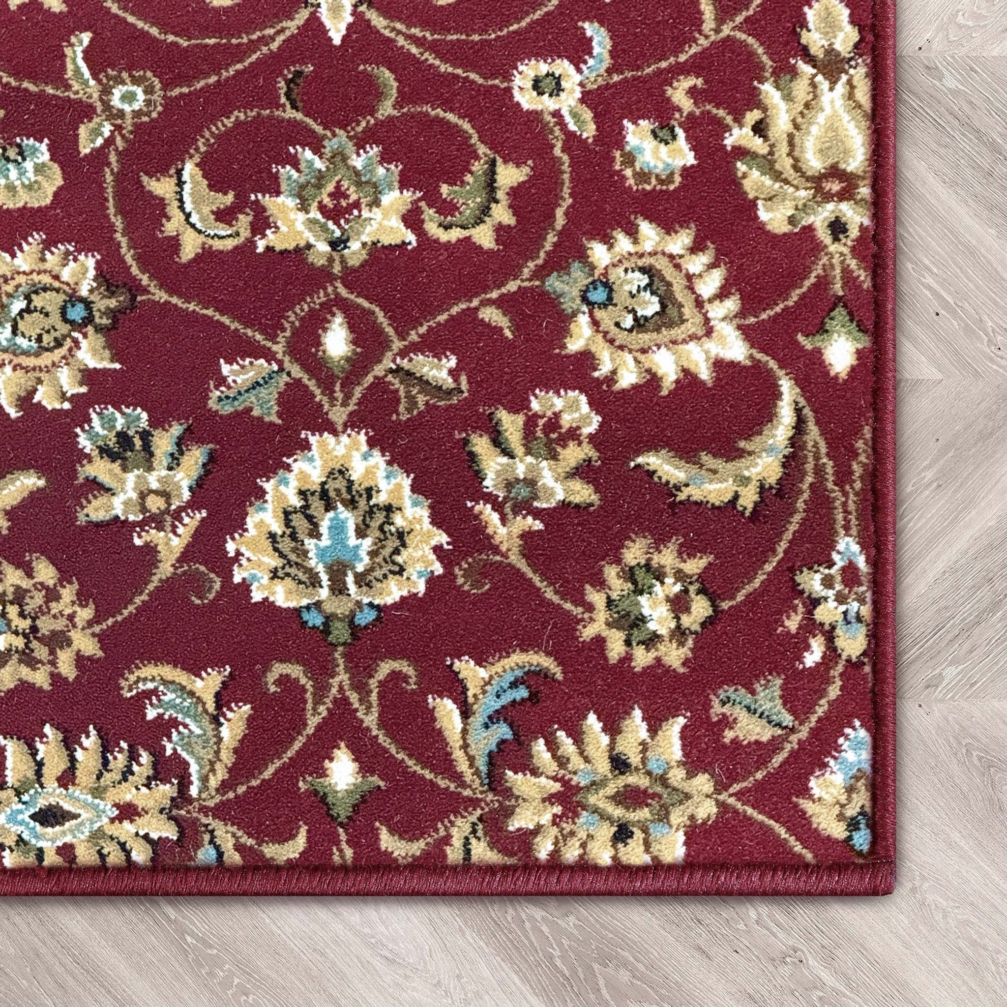 Somerset Heath – Made-to-Measure Custom Red Floral Ornate Area Rug、mySite、gigharbornorthrealestate