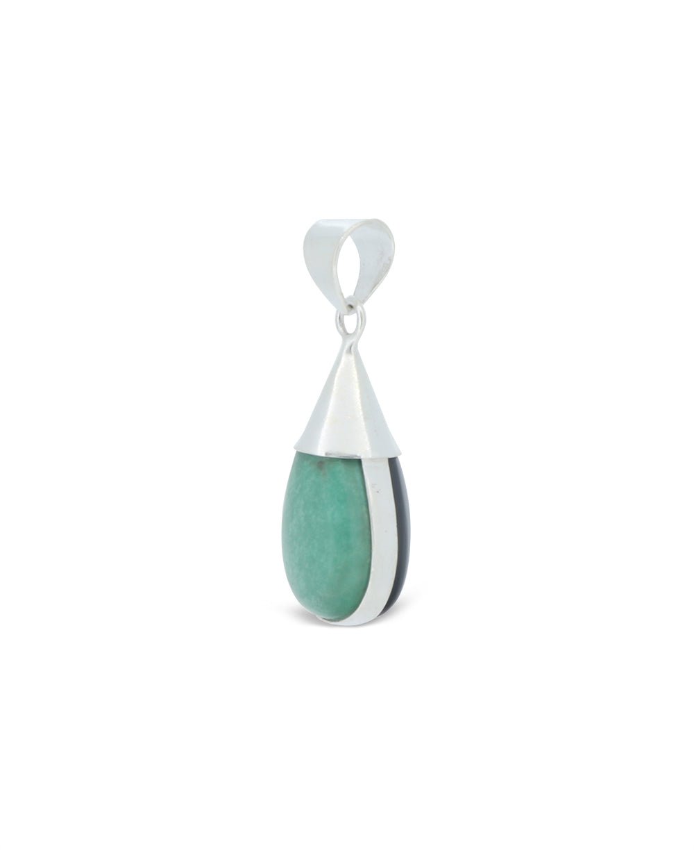 Turquoise and Onyx Gemstone Protection Pendant、mySite、topwebapps
