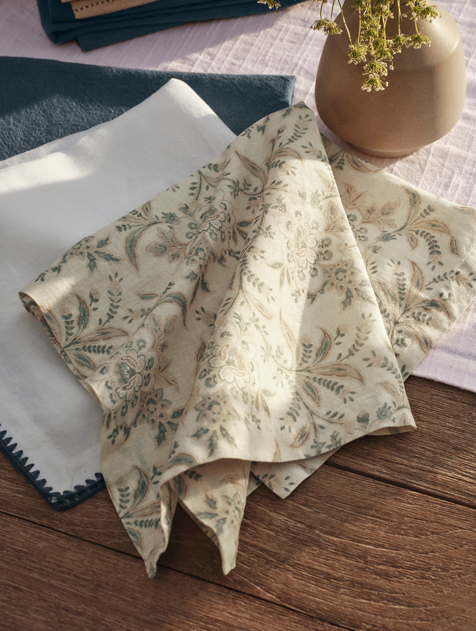  Marguerite Organic Print Napkins, Set of 4、mySite、sugarbowlscore