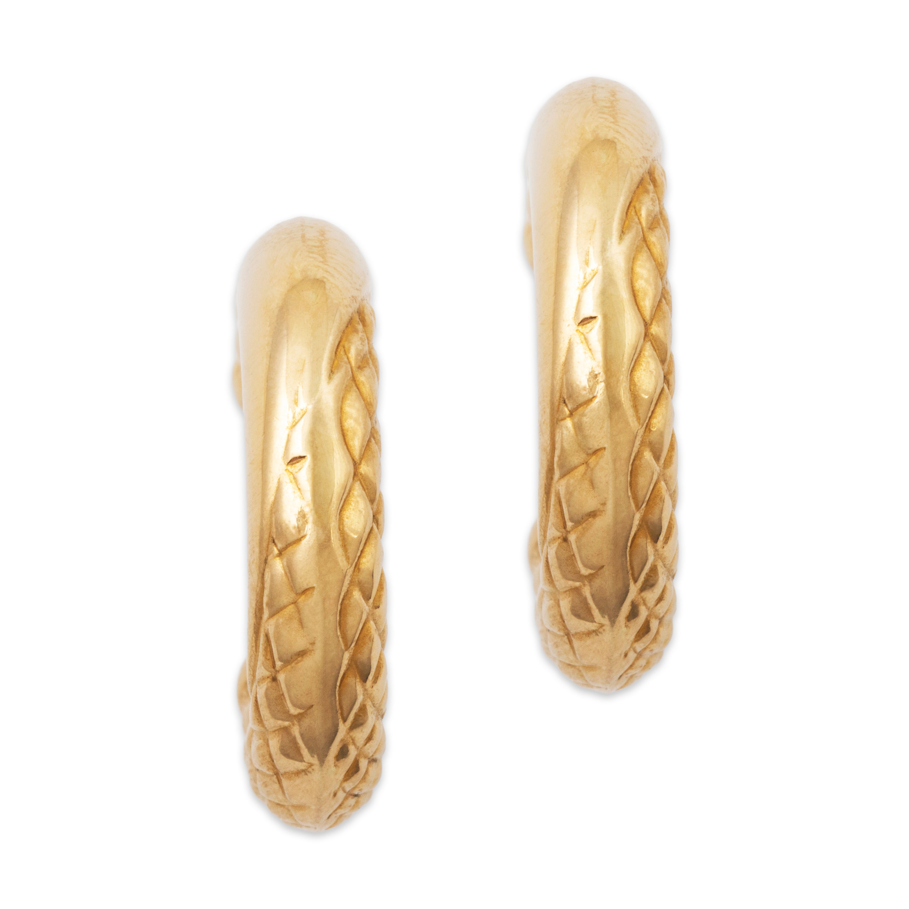 Vintage 14k Yellow Gold Textured Twist Hoop Earrings、mySite、hinf8tx79