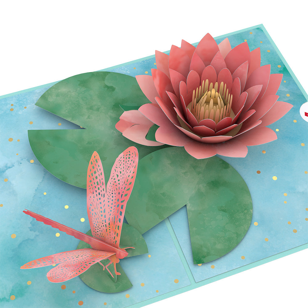 Water Lily Dragonfly Mother's Day Pop-Up Card and Sentiment Set for Mom、mySite、solidvoid