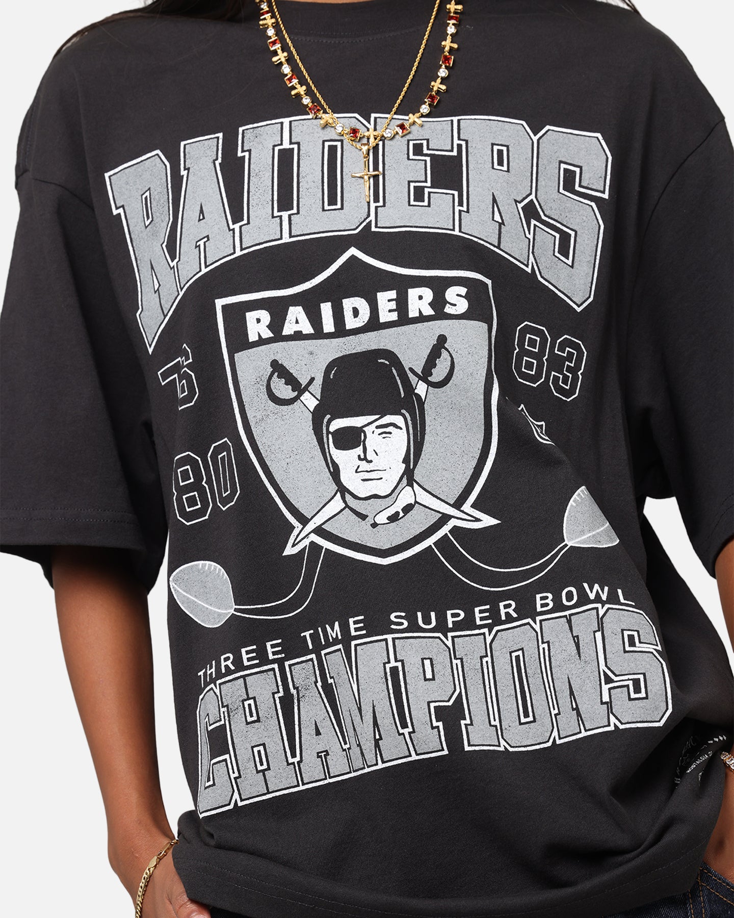 Mitchell & Ness Las Vegas Raiders Pinnacle T-Shirt Faded Black、mySite、zt4zffjzw