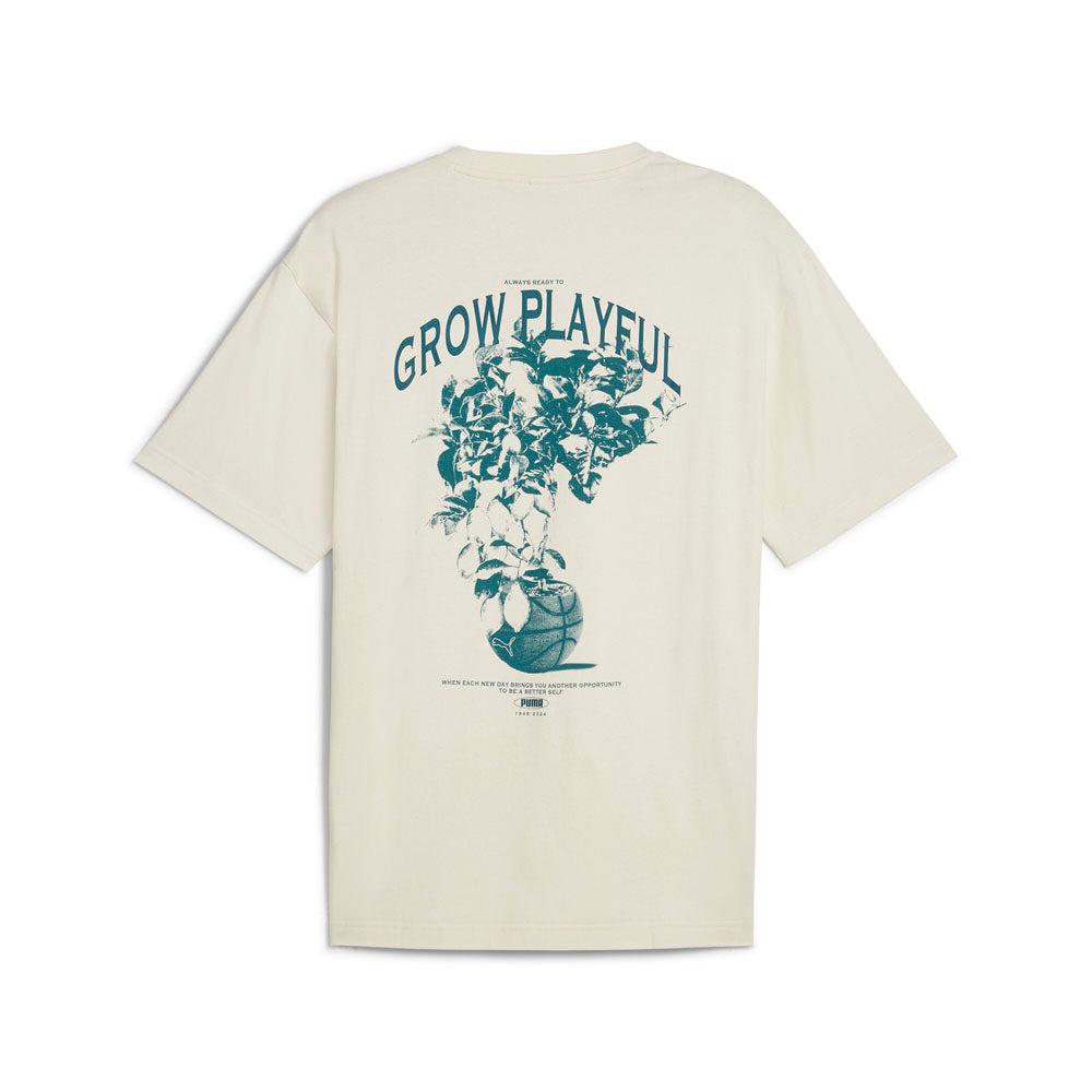 Grow Playful Graphic Crew Neck Short Sleeve T-Shirt、mySite、gtrtttuynbv