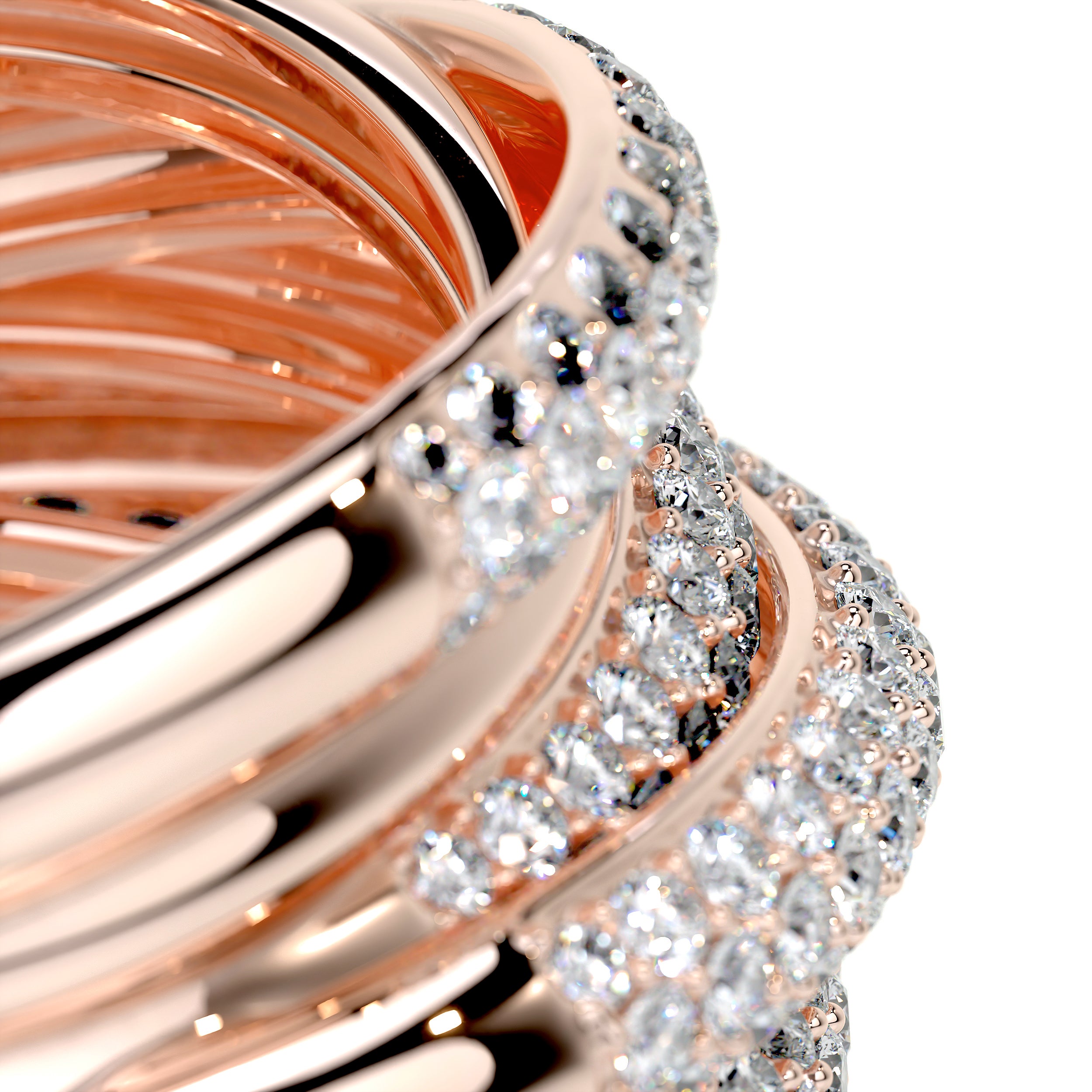 Aurora Diamond Wedding Ring (3 Carat) -14K Rose Gold、mySite、hinf8tx79