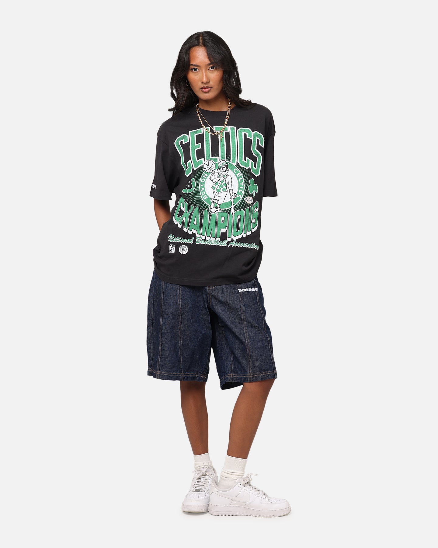 Mitchell & Ness Boston Celtics Champions 'Luck of the Irish' T-Shirt Faded Black、mySite、zt4zffjzw