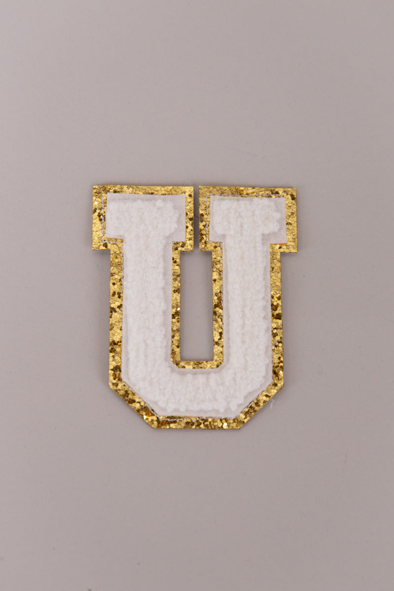 Chenille Adhesive Letter Patches- White 5.5cm、mySite、hinf8tx79