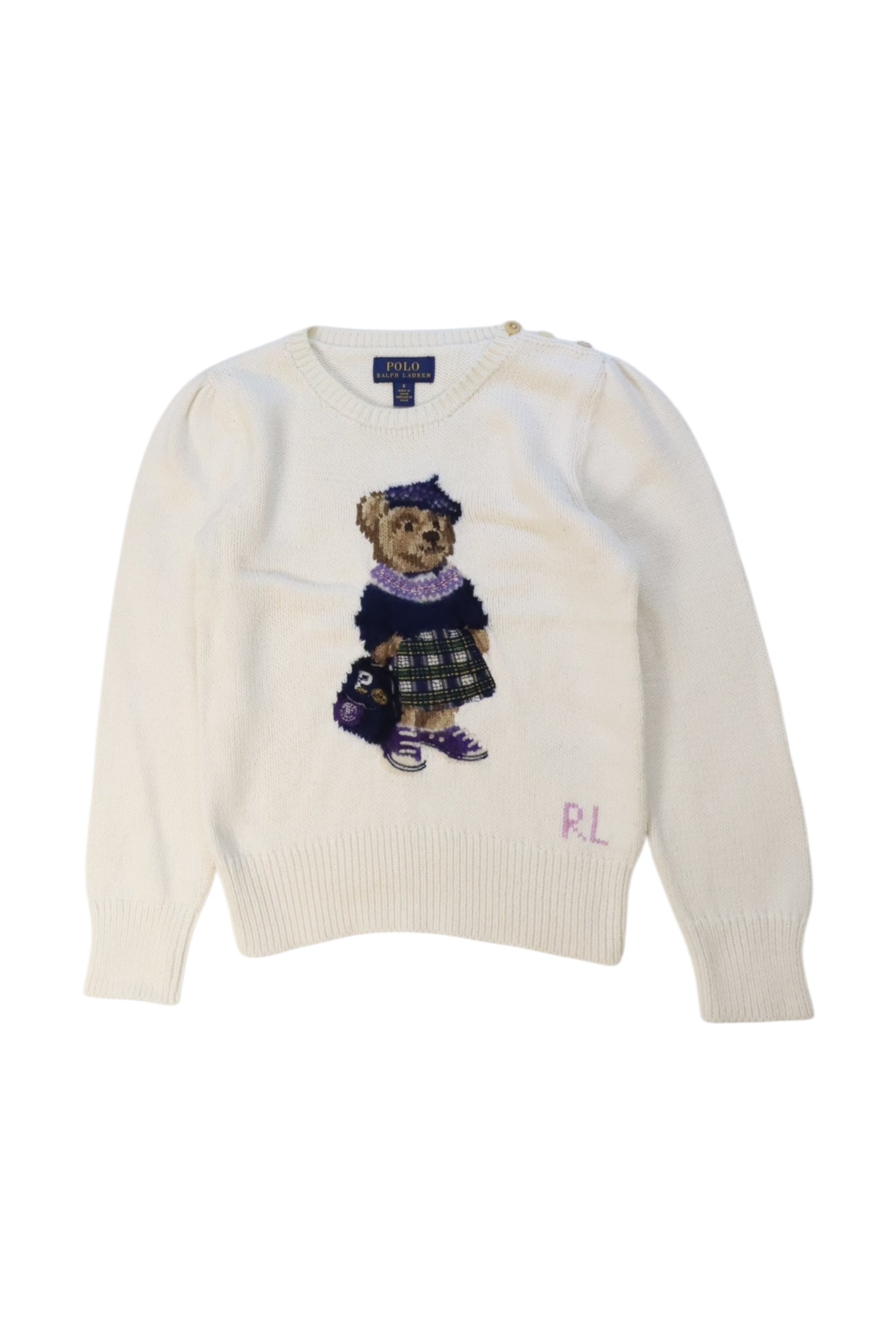 Polo Ralph Lauren Bear Knit Sweater Size 6T、mySite、g9winljtr