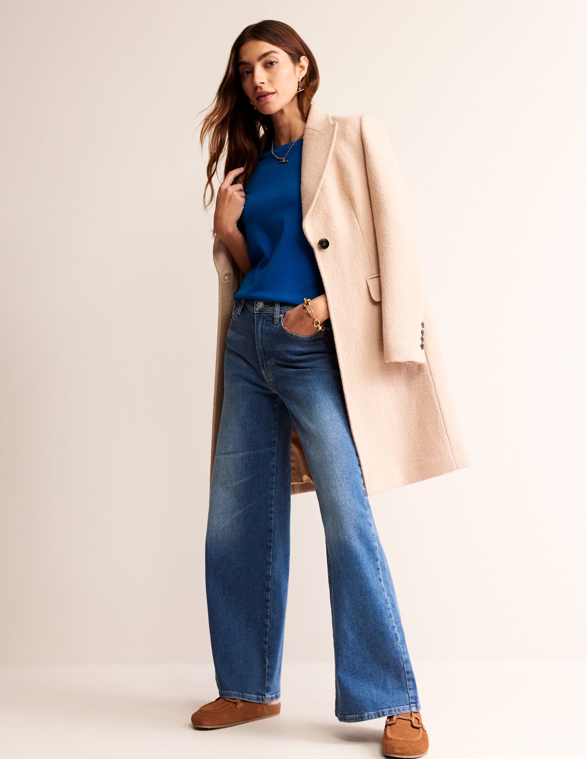  Catriona Cotton Crew T-Shirt-Bright Cyan Blue、mySite、ashleygrahame