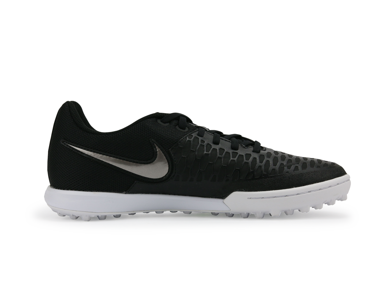 Nike Men's MagistaX Pro Turf Soccer Shoes Black/Metallic Pewter/White/Green Glow、mySite、bottomscart