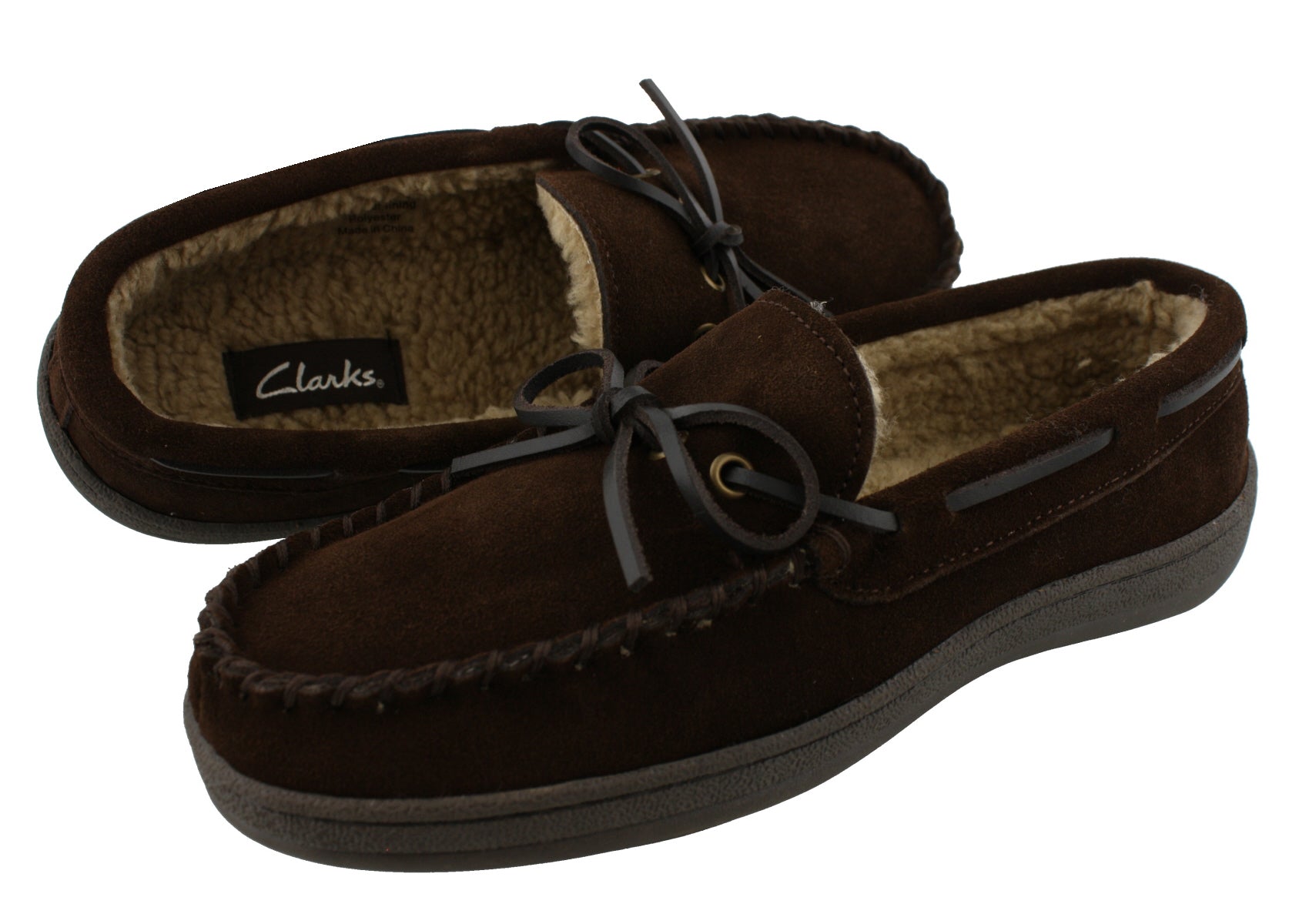 Clarks Men Warm Cozy Slip On Moccasin Winter Slippers Rudy、mySite、dreamappss