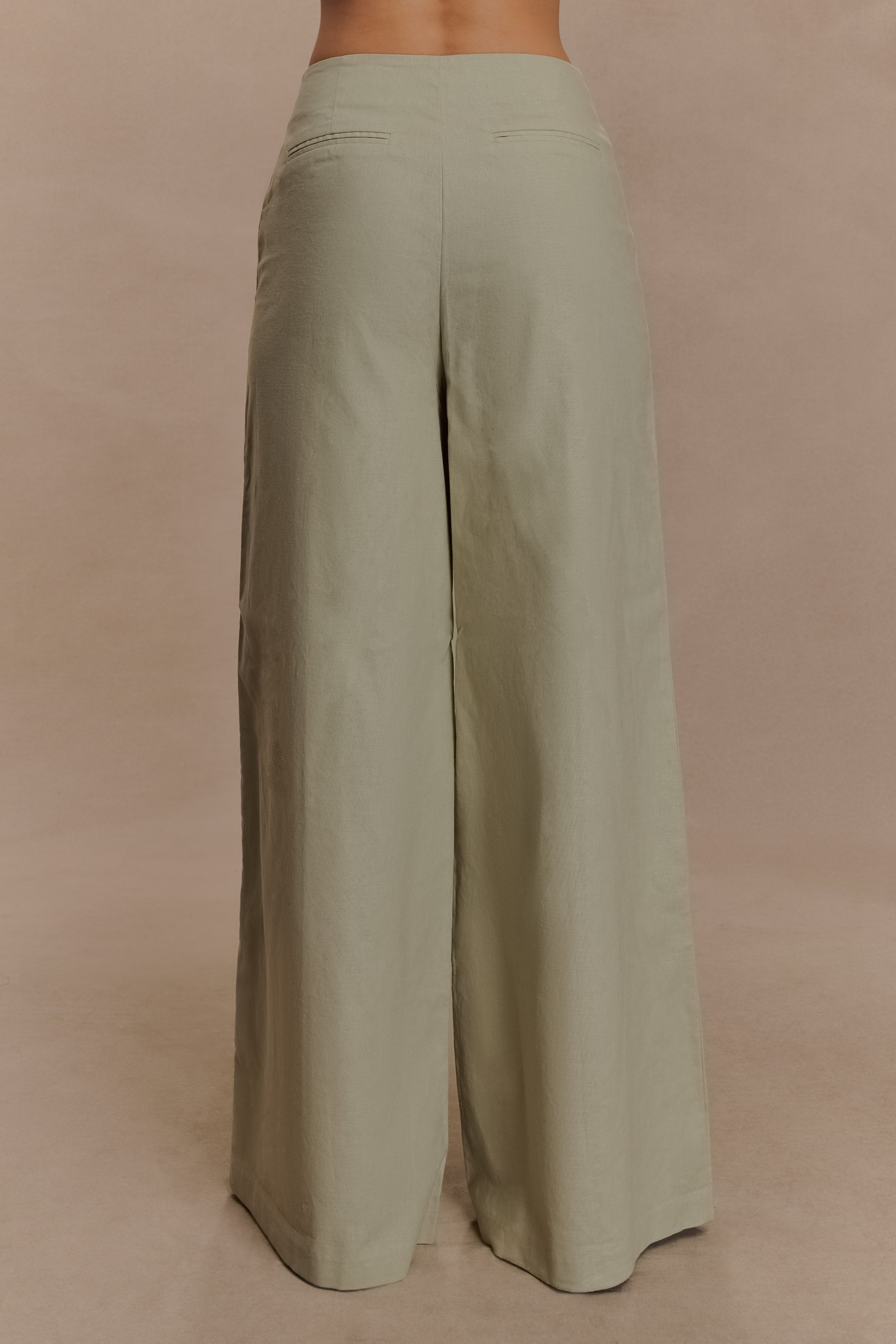 Brandi Linen Straight Leg Pant - Basil、mySite、solidvoid