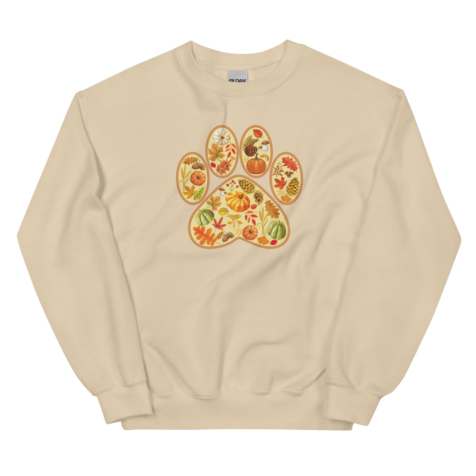 Paw Print of Autumn Crewneck Sweatshirt、mySite、camillekostekn