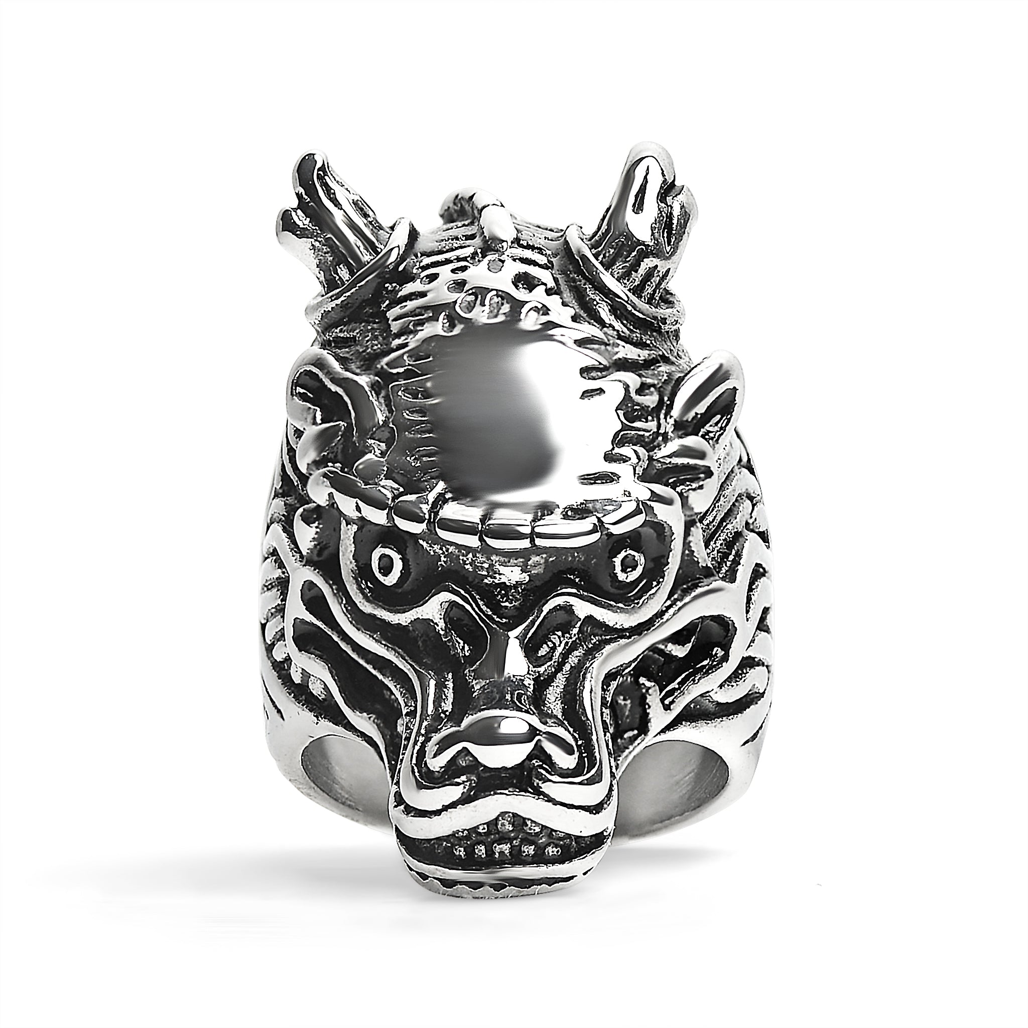 Stainless Steel Eastern Dragon Head Ring / SCR4032、mySite、dreamappss
