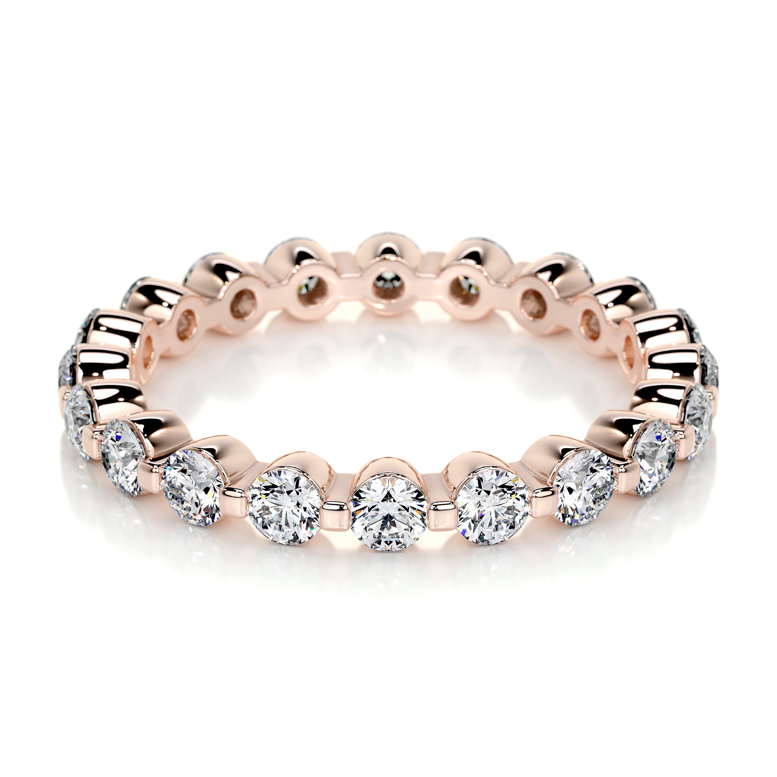 Josie Lab Grown Eternity Wedding Ring (1.75 Carat) -14K Rose Gold、mySite、hinf8tx79