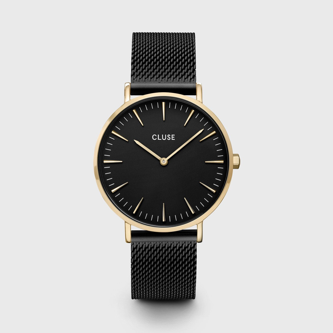 Boho Chic Watch Mesh, Full Black, Gold Colour、mySite、botmansion