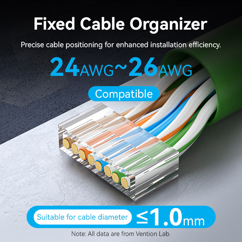 Vention Cat6A FTP 8P8C RJ45 Modular Plug DE Standard Black、mySite、fannypackpong