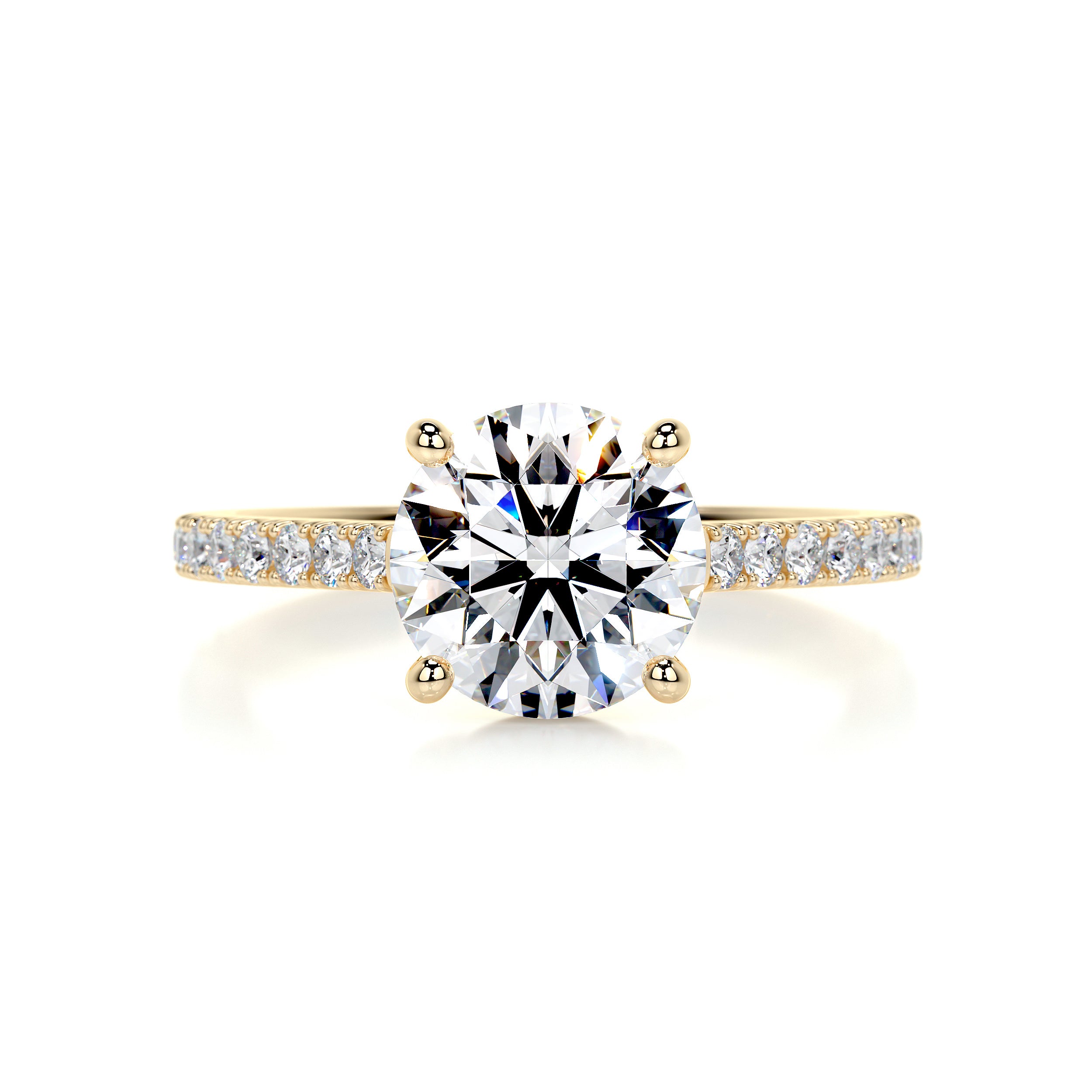 Anna Diamond Engagement Ring -18K Yellow Gold、mySite、hinf8tx79