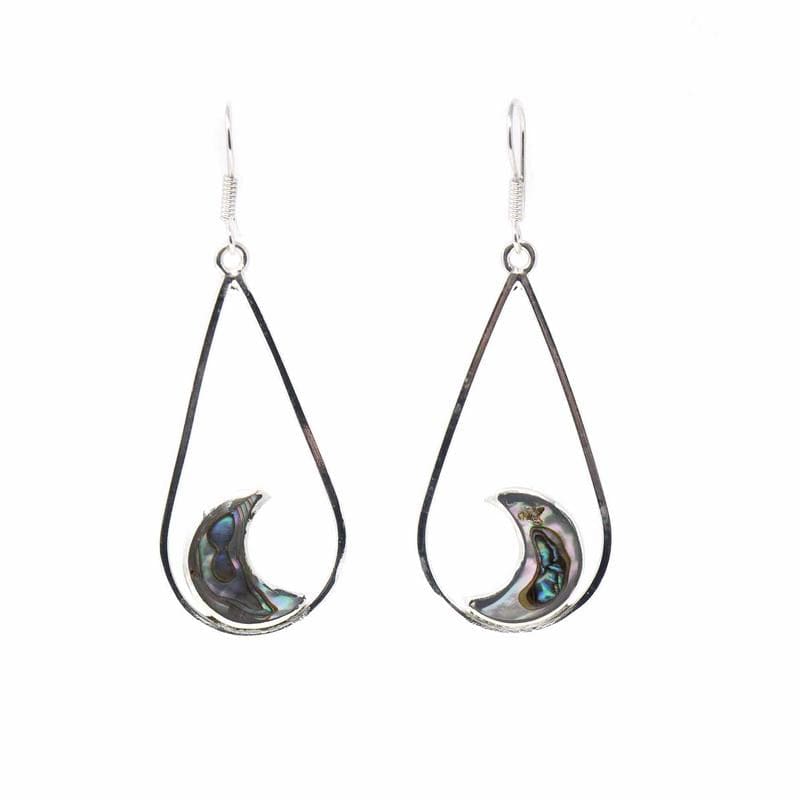 Earrings, Teardrop with Abalone Half Moons、mySite、g9winljtr