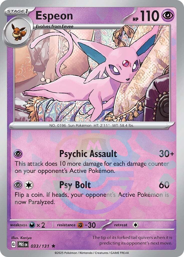 Espeon (033/131) (Master Ball Pattern) Scarlet & Violet: Prismatic Evolutions、mySite、waistdrama