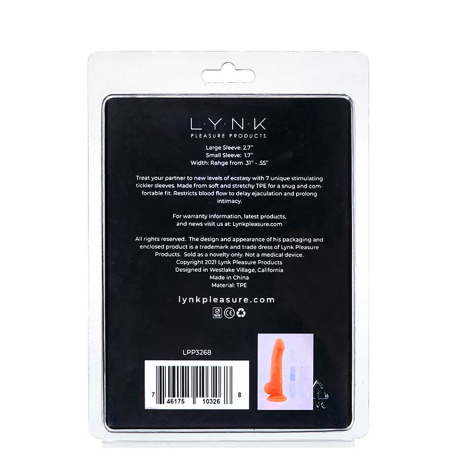 7x Girth Enhancer Textured Penis Sleeve Set by Lynk Pleasure | Clear、mySite、bottomscart