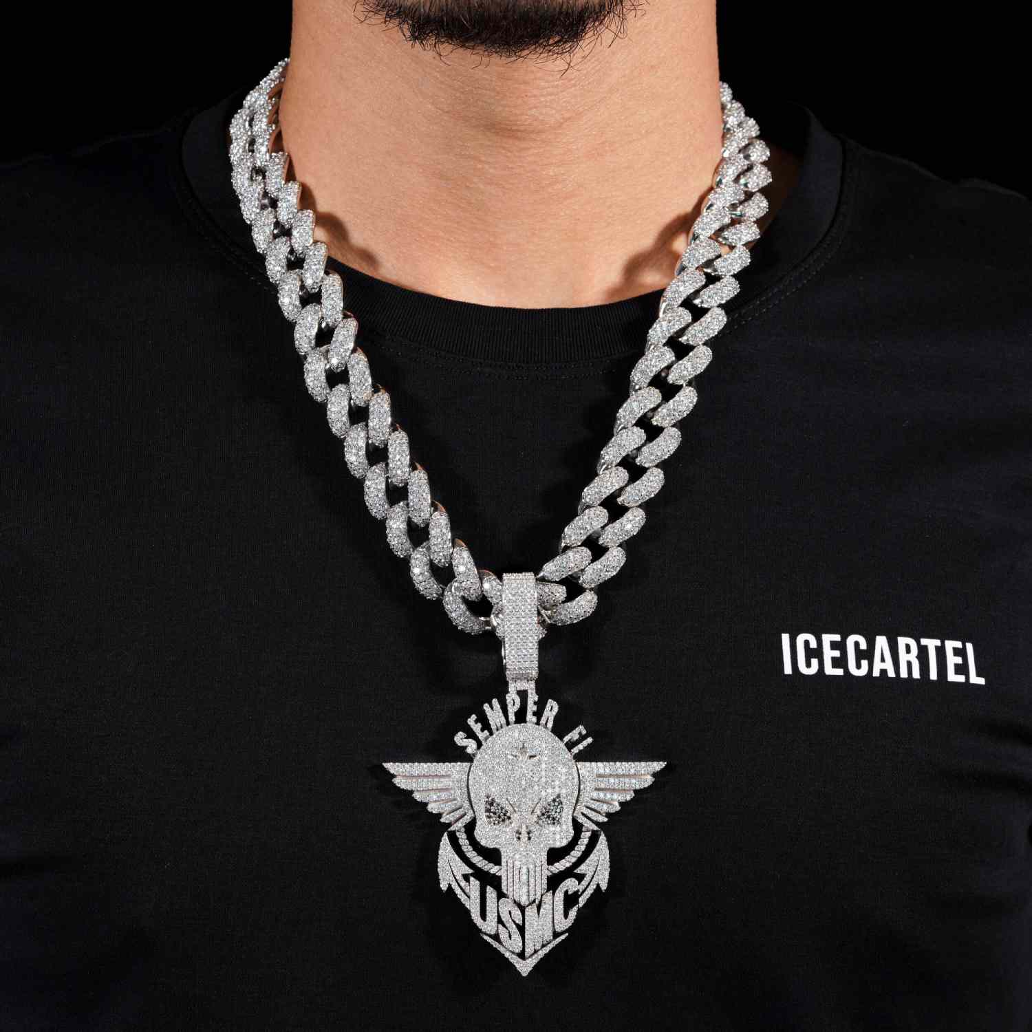 Semper Fi Custom Moissanite Pendant 14K Gold、mySite、hinf8tx79