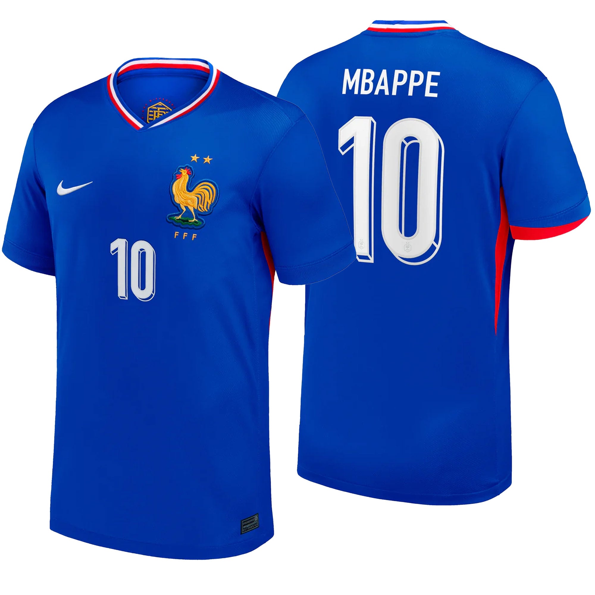 Nike Men's France 2024/25 Home Jersey w/ Mbappe #10 Printing、mySite、bottomscart