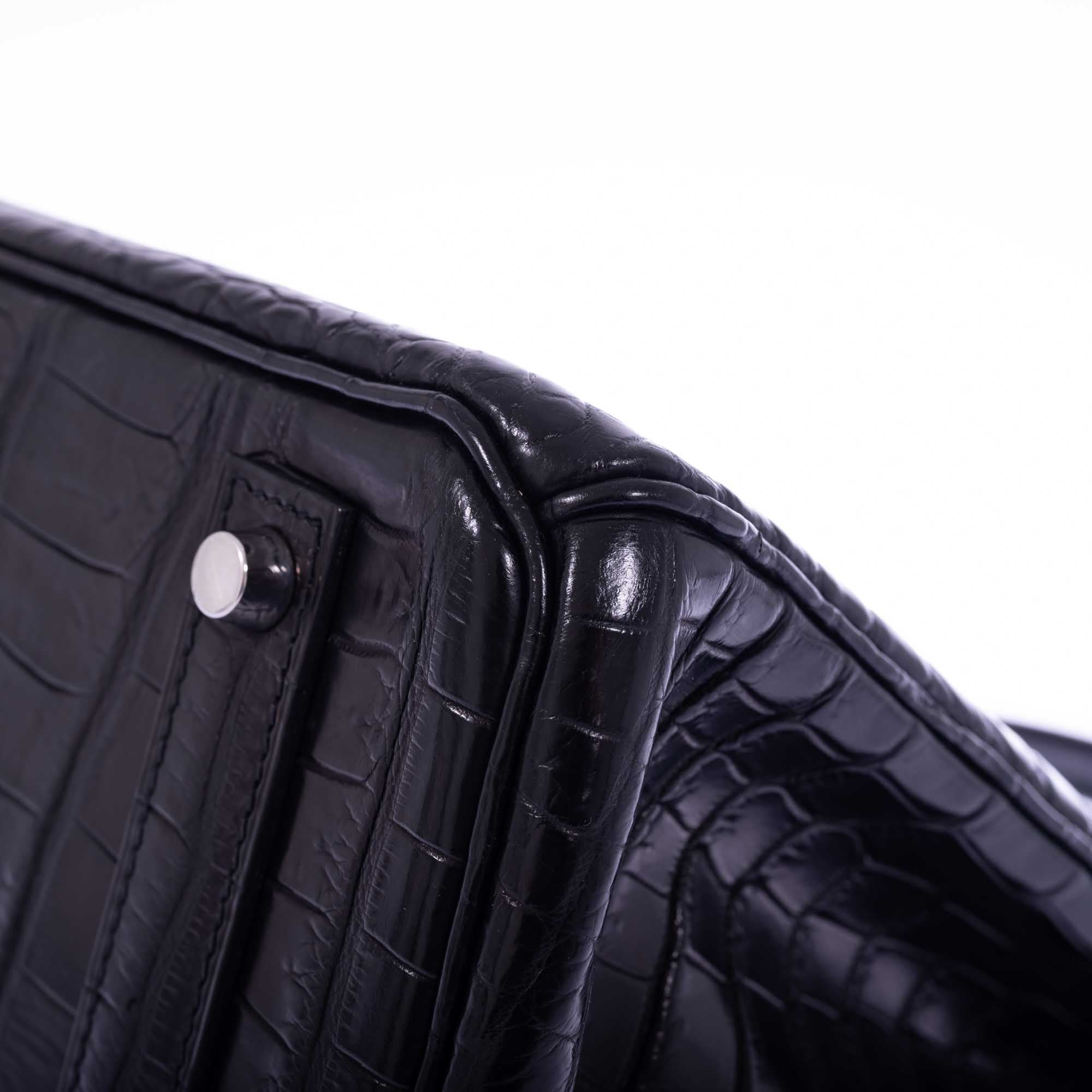 Hermès Birkin 40 Black Matte Porosus Crocodile Palladium Hardware、mySite、garminoutage.com