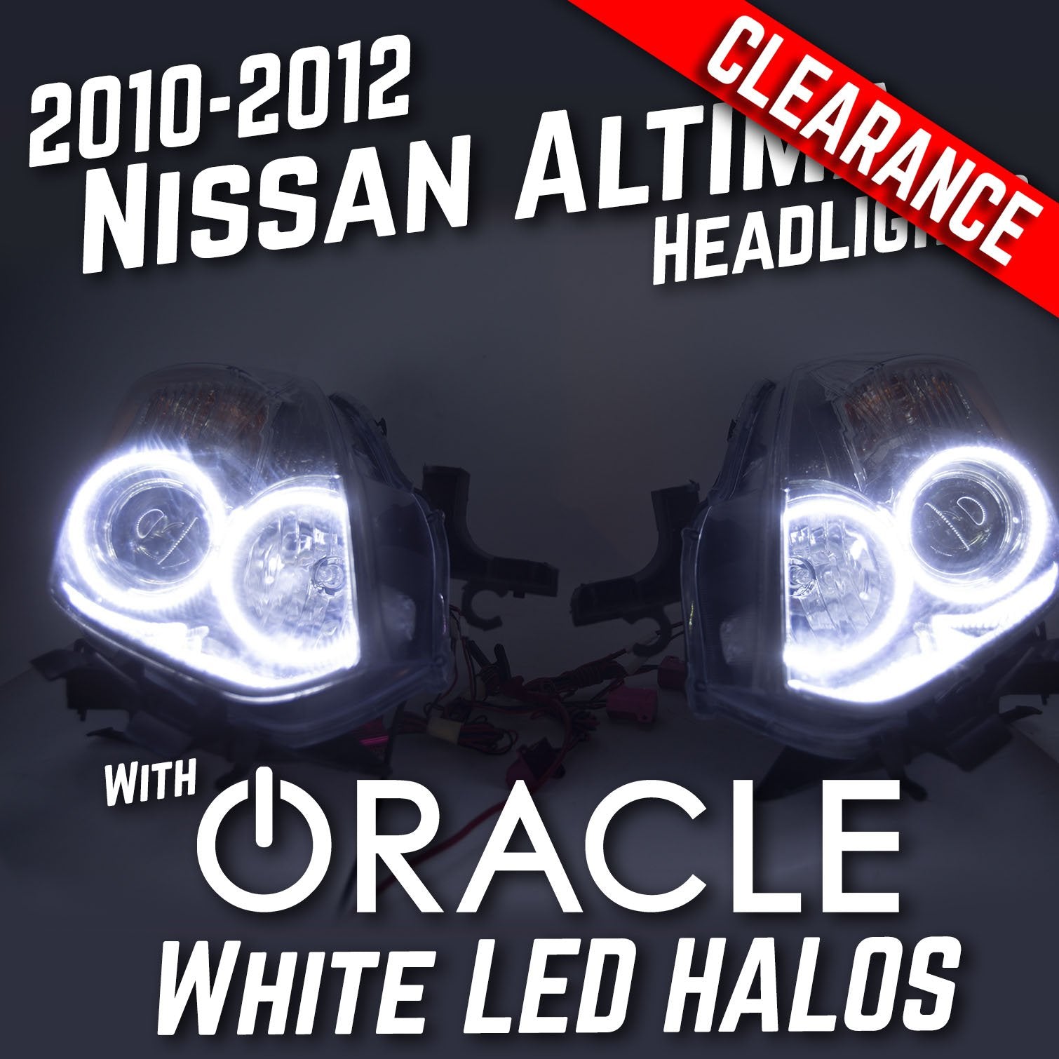 2010-2012 Nissan Altima Headlights - ORACLE WHITE LED Halo Kit、mySite、nflplayoffbracketp