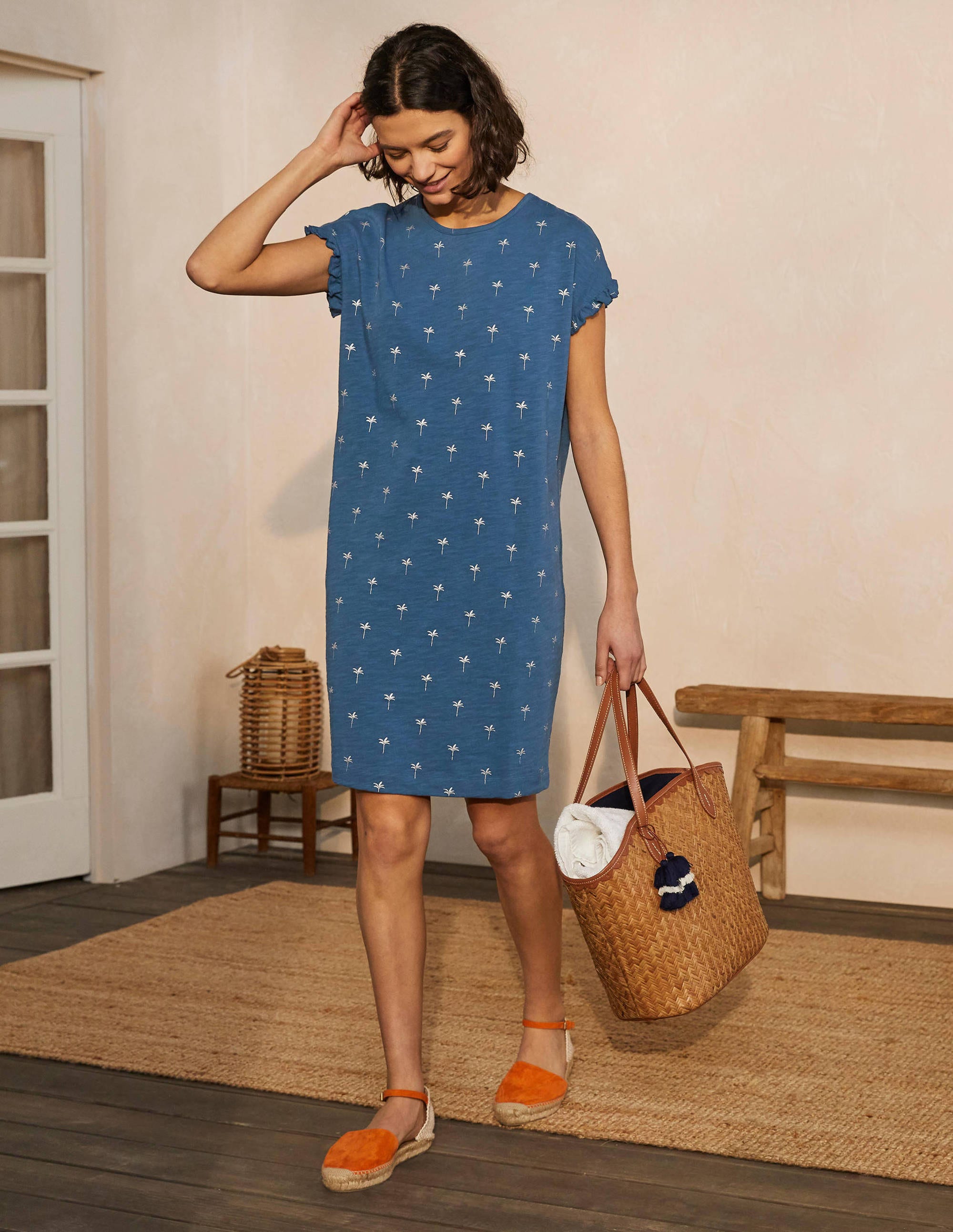  Faye Jersey T-shirt Dress-Aircraft, Rainforest Stamp、mySite、ashleygrahame