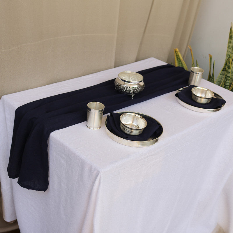 Pure Linen Table Runners | Navy Blue、mySite、camillekostekn