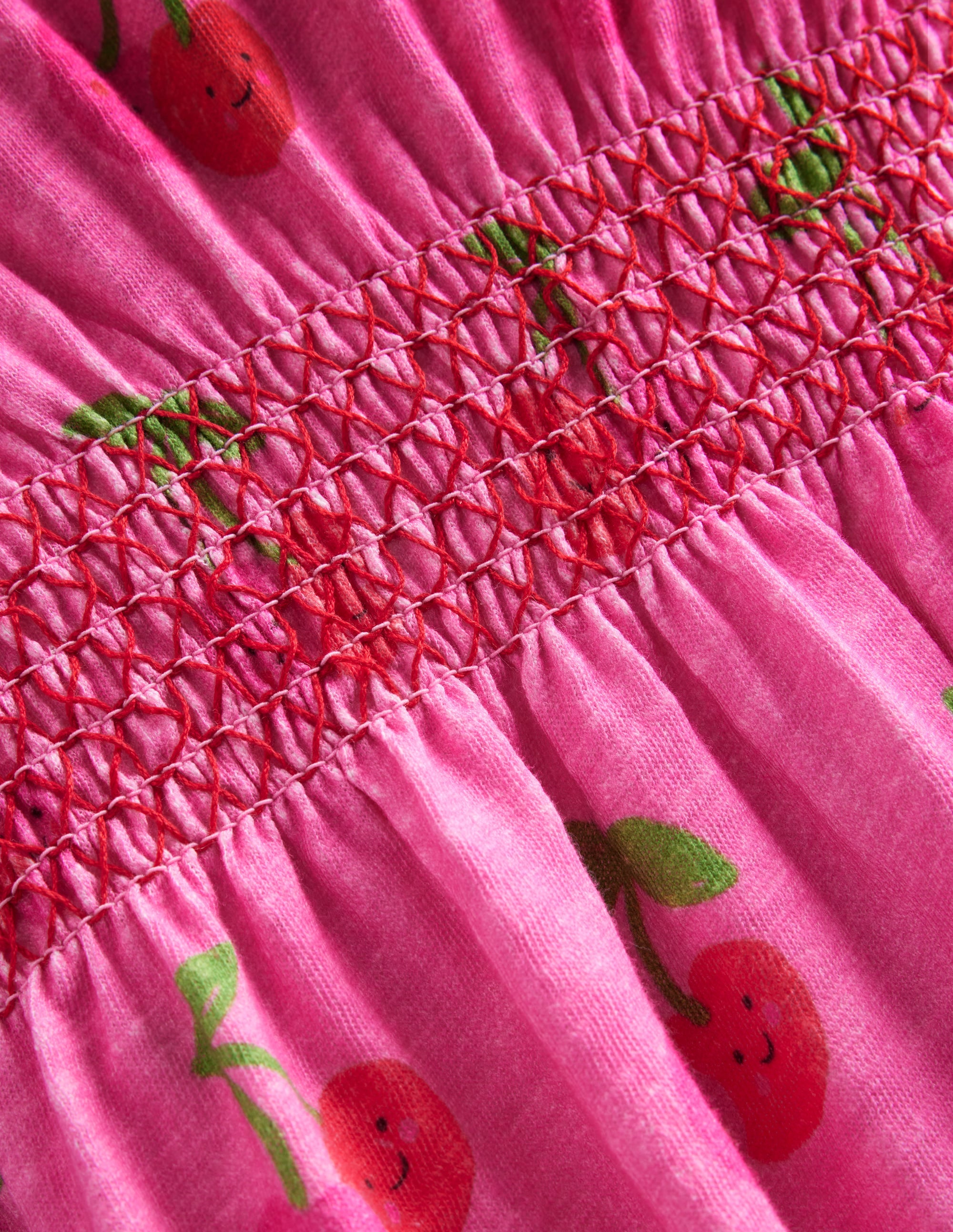  Shirred Waist Jersey Dress-Pink Cherries、mySite、ashleygrahame