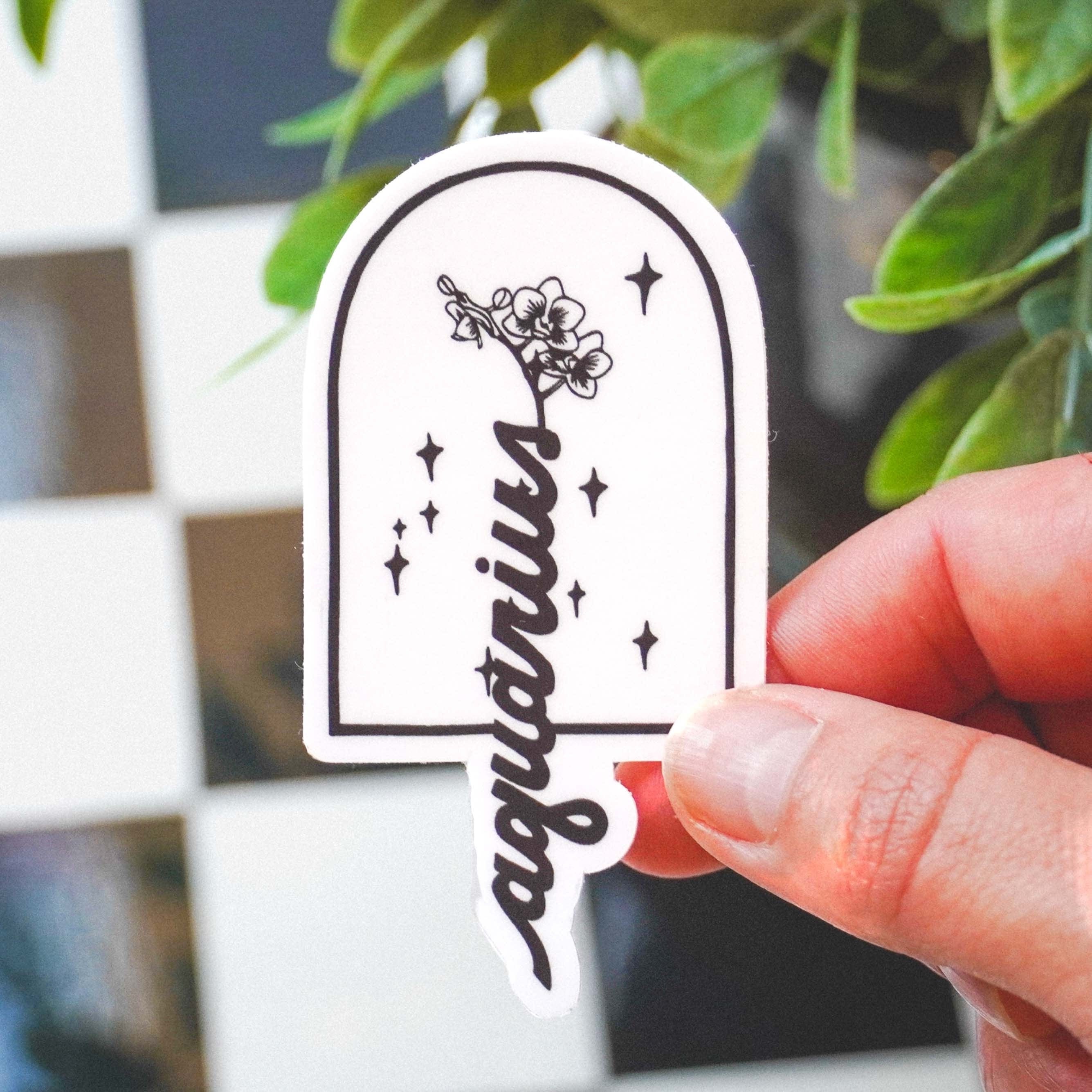  Aquarius Orchid Zodiac Sticker、mySite、elrpsem3k