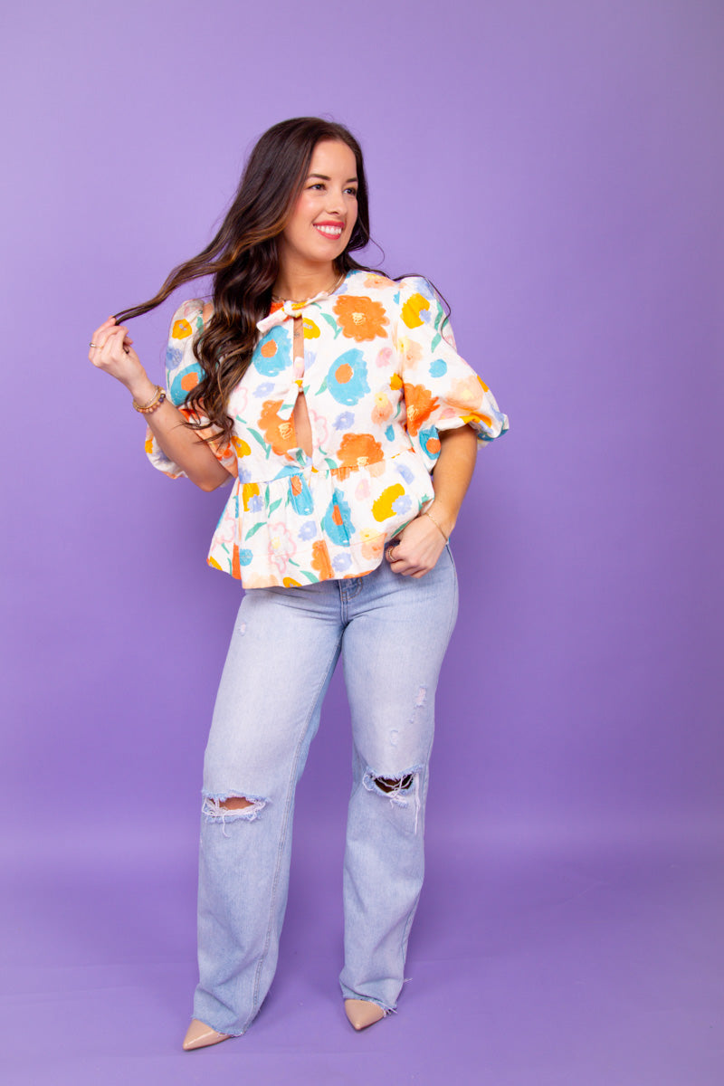 Flora Tie Top、mySite、hinf8tx79