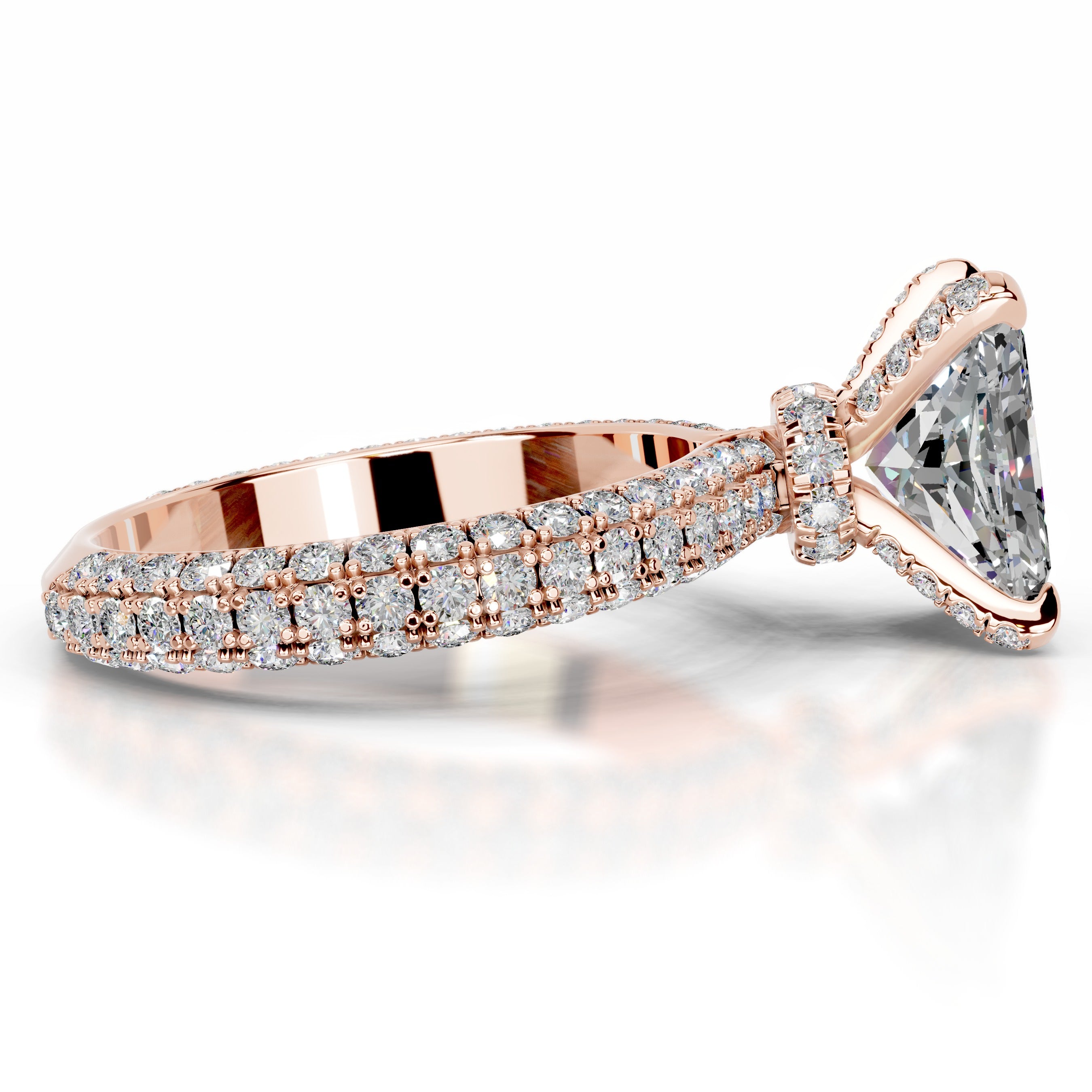 Milly Moissanite & Diamonds Ring - 14K Rose Gold、mySite、hinf8tx79