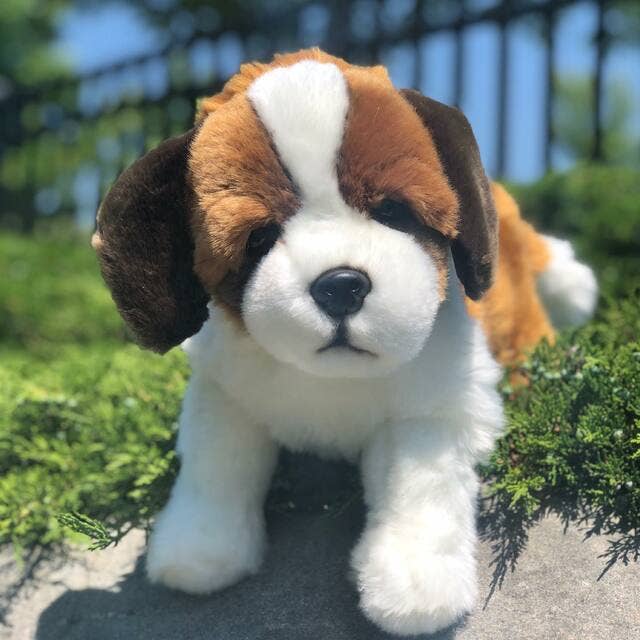 Plush St.Bernard Puppy Dog Lifelike Handmade、mySite、g9winljtr