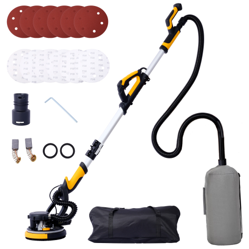 Drywall Sander, 780W Electric Drywall Sander with Vacuum Dust Collection 6.5A Motor Dustless Floor Sander with Variable Speed 900-1800RPM, LED Light, Extendable & Foldable Handle,、、eastwooduniform
