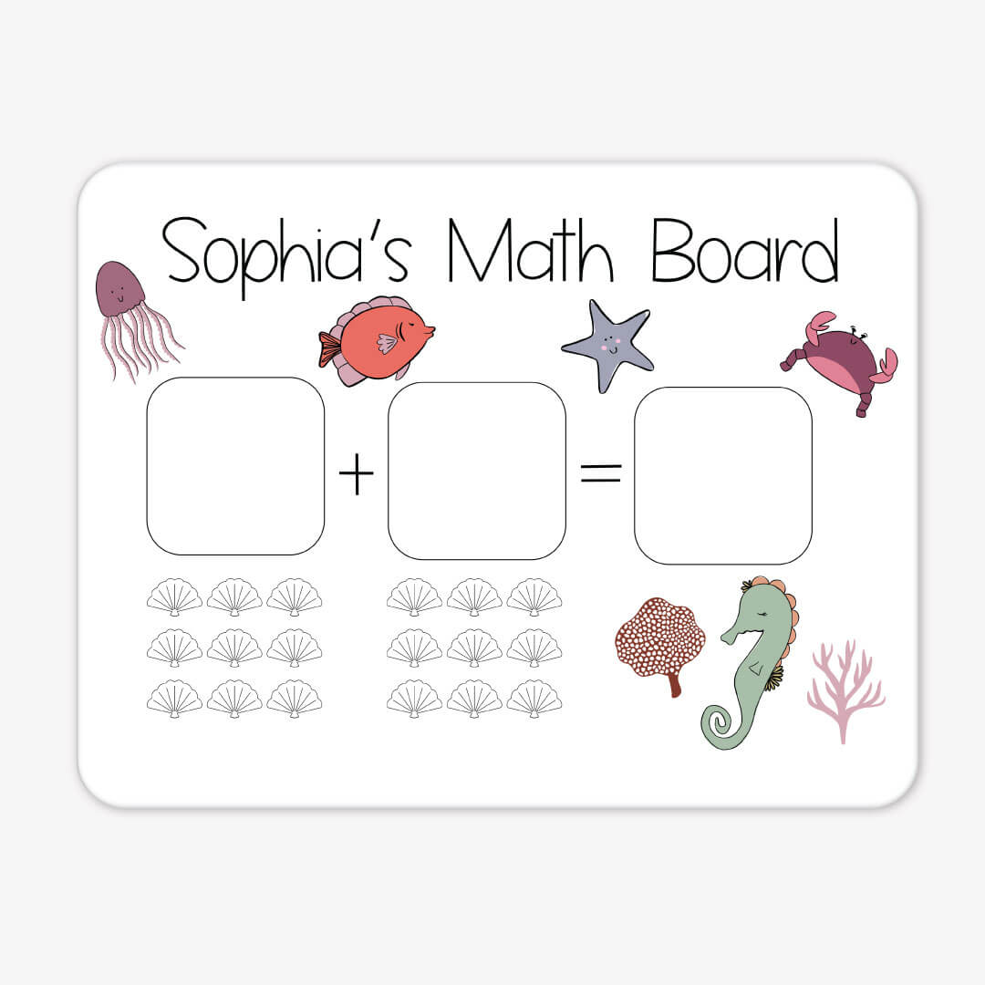  Kids Personalized Whiteboard | Coral Reef Math、mySite、layawaytickets