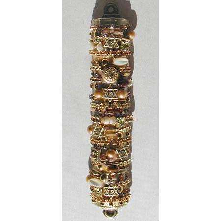 Michal Golan Oranges and Browns Swarovski Crystal Mezuzah、mySite、topwebapps