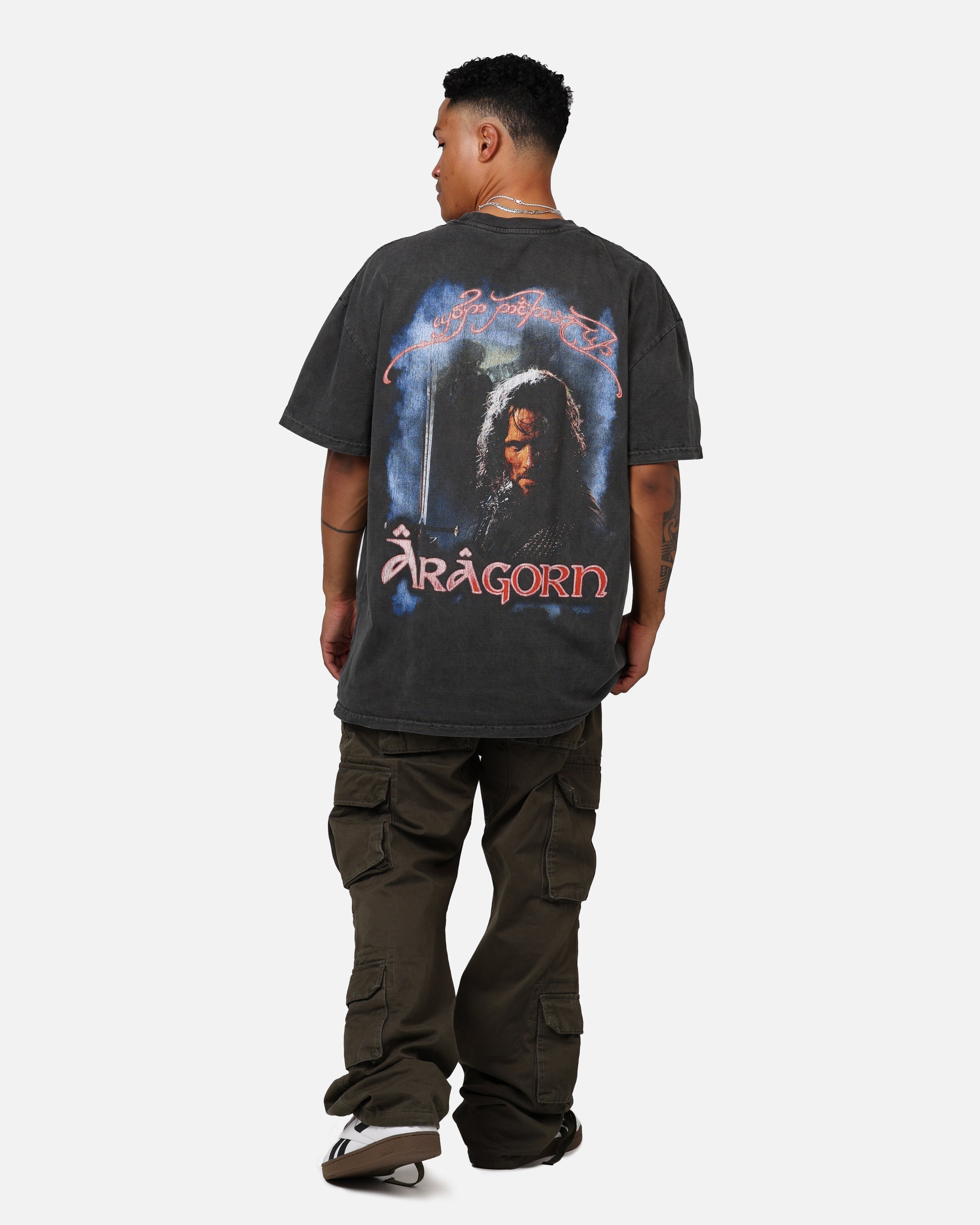 American Thrift X The Lord Of The Rings Aragorn Heavyweight Vintage T-Shirt Black Wash、mySite、zt4zffjzw