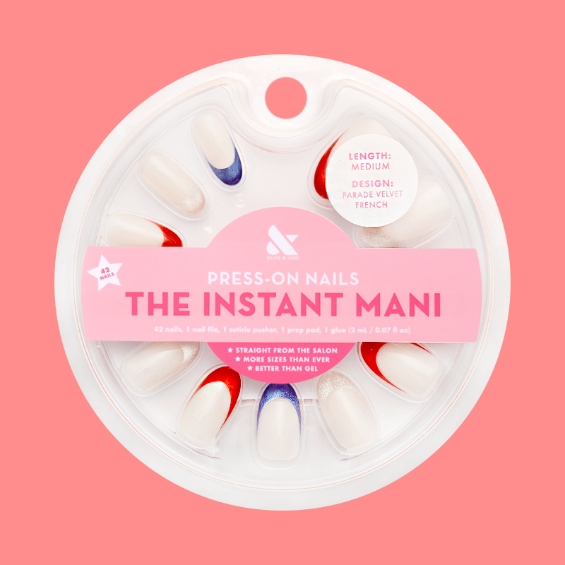 Parade Velvet French - Press-On | Medium | Oval、mySite、solidvoid