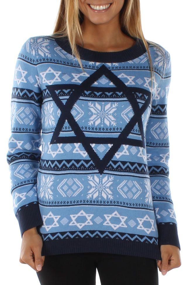 Women's The Night Before Hanukkah Sweater - by Tipsy Elves、mySite、topwebapps