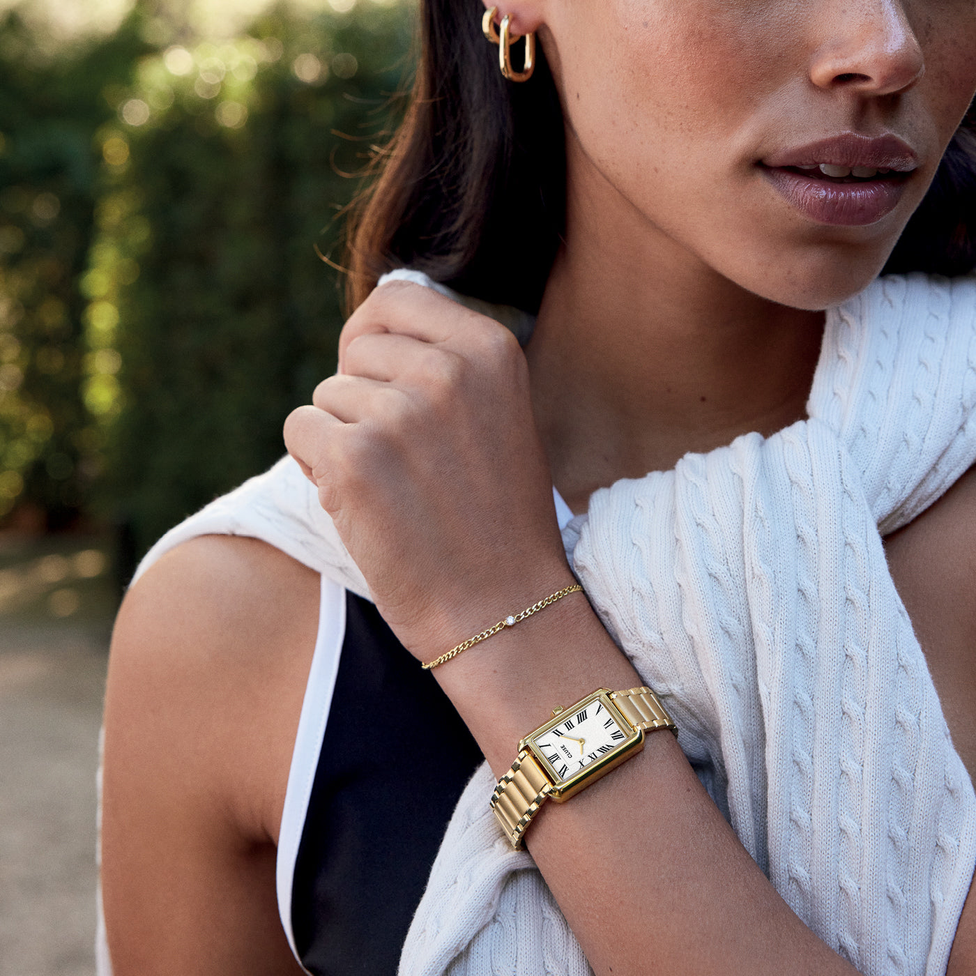 Belisenna Watch Steel, White, Gold Colour、mySite、botmansion