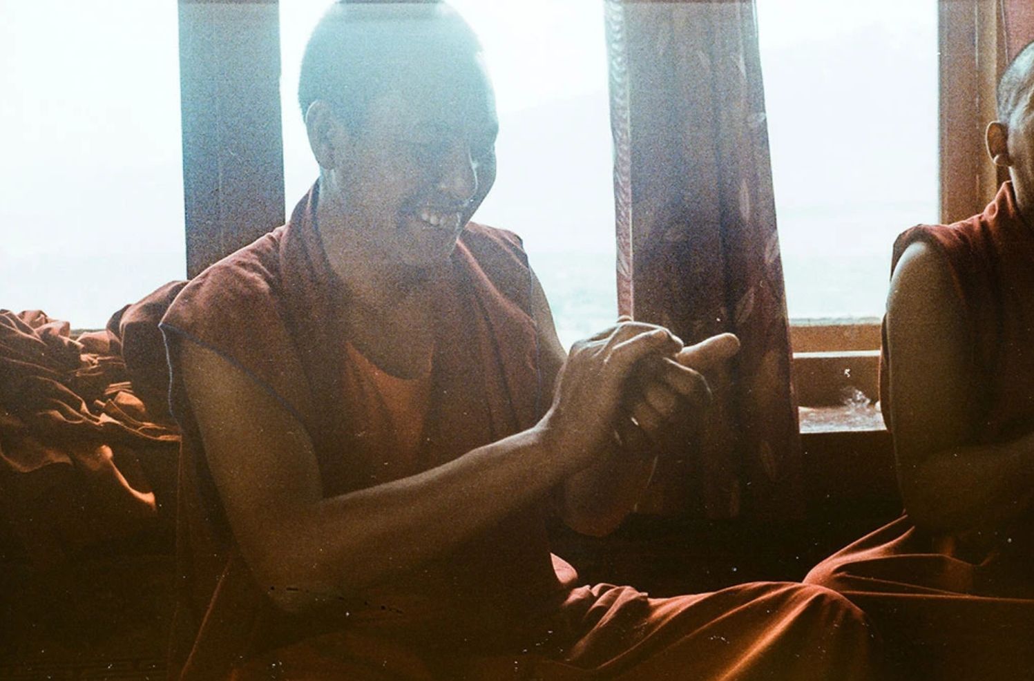 'A smiling monk at Thiksey monastery' - Aman Chotani original print、mySite、topwebapps