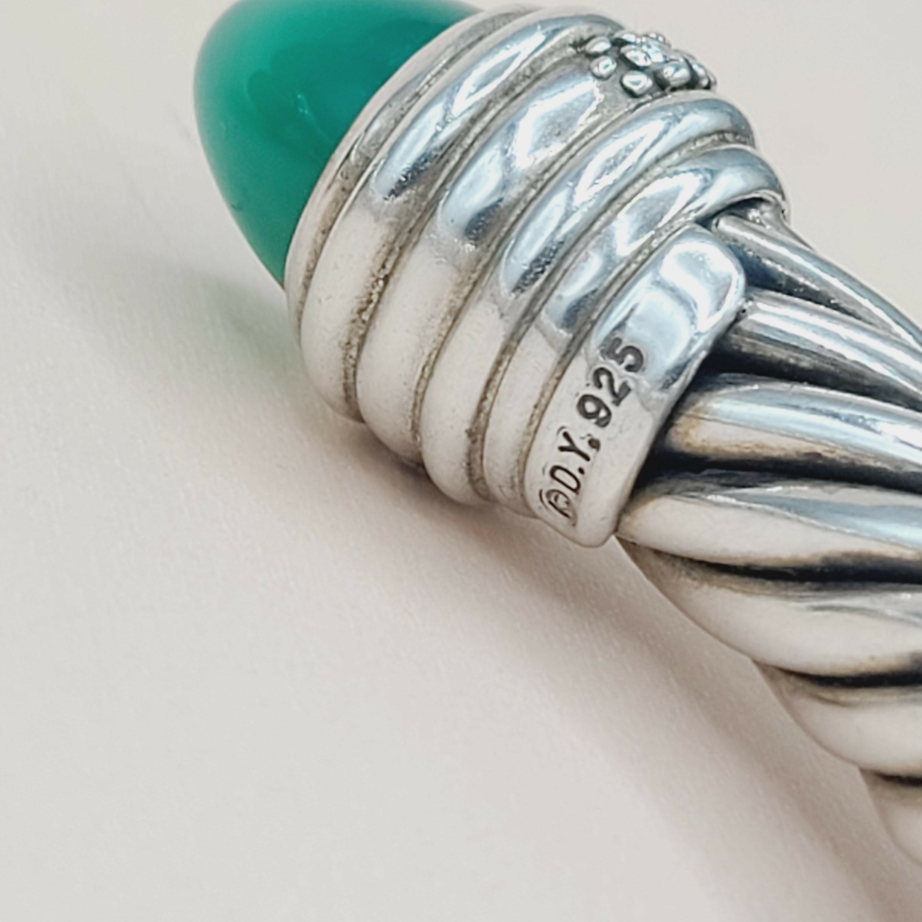 David Yurman Cable Bracelet 10mm 鈥?Green Onyx & Diamonds、mySite、hinf8tx79