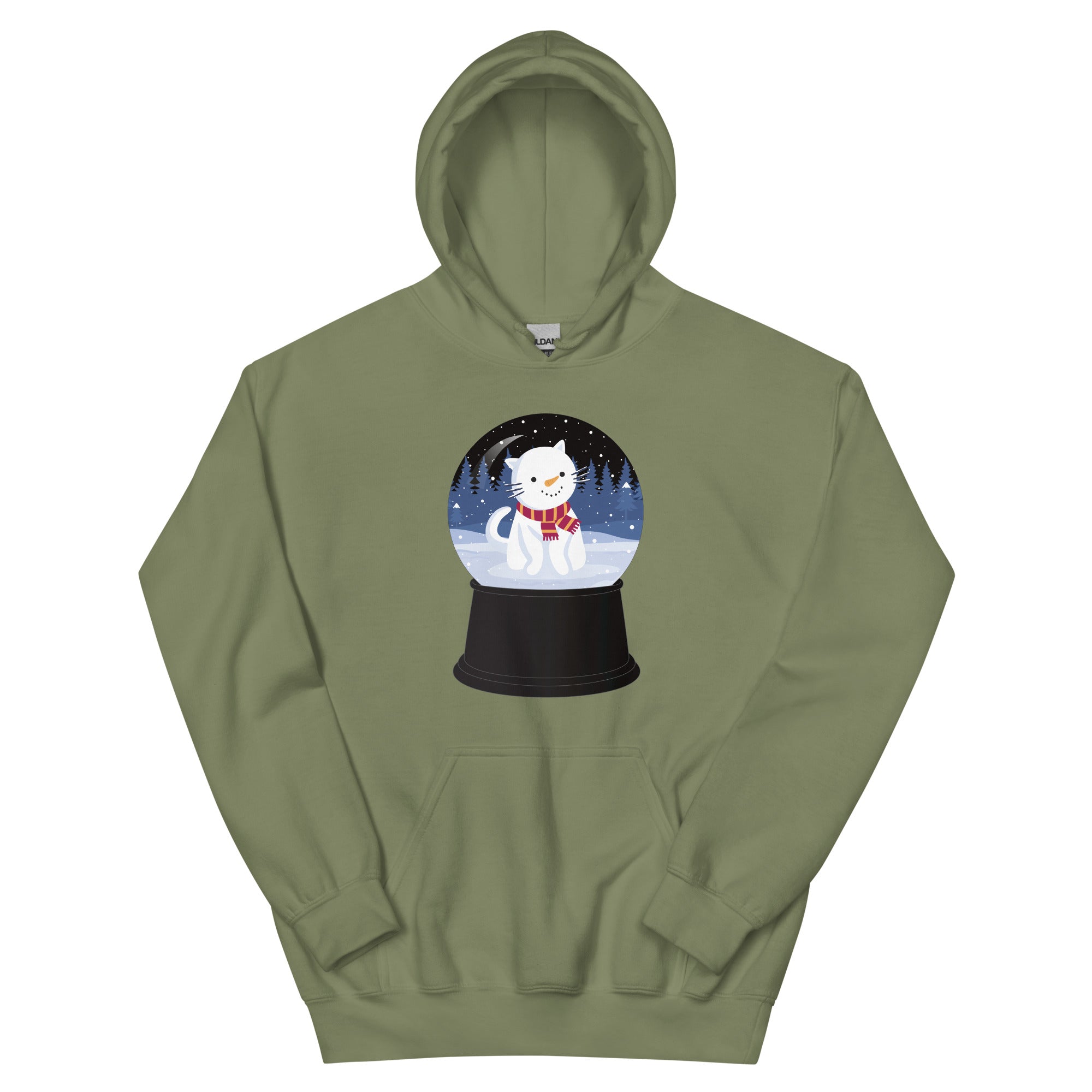Snowman Kitty Snow Globe Hoodie、mySite、camillekostekn