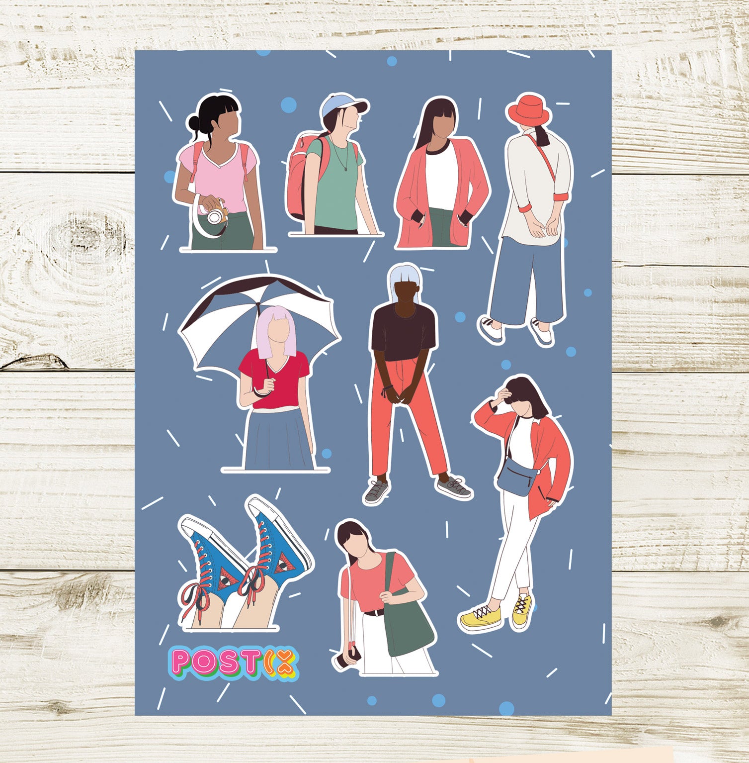 Sightseeing Girls Sticker Sheet、mySite、ghnorth