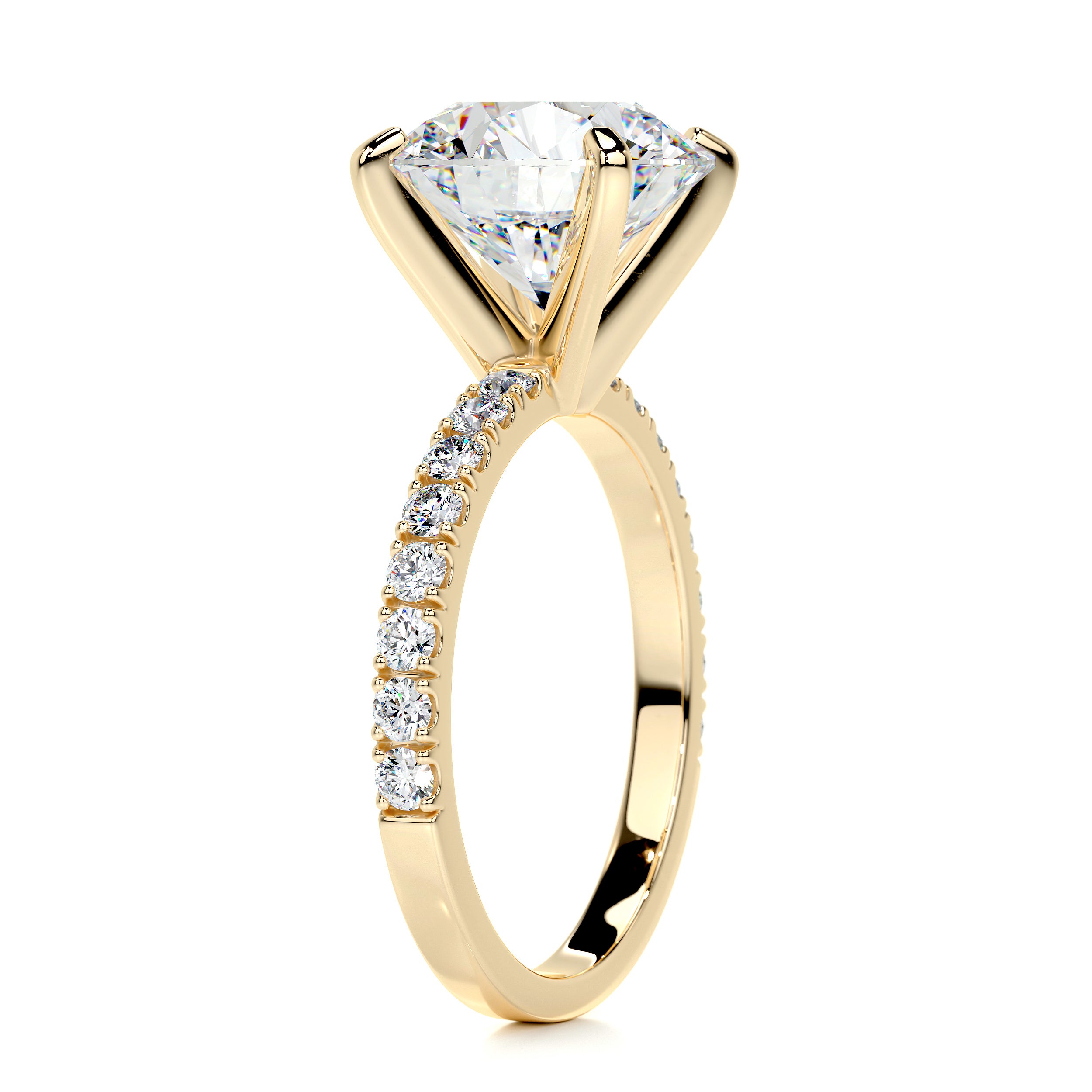 Alison Moissanite & Diamond Ring -18K Yellow Gold、mySite、hinf8tx79