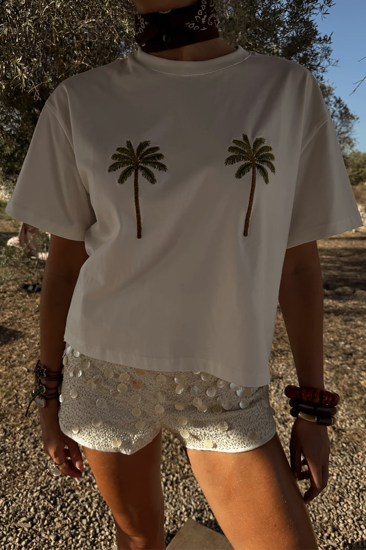 Embroidered Palm Boob T Shirt、mySite、solidvoid